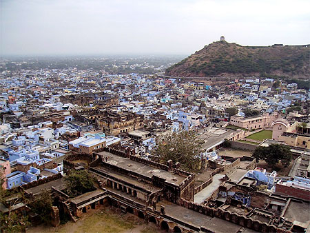 Vue du haut du palais du Maharadjah