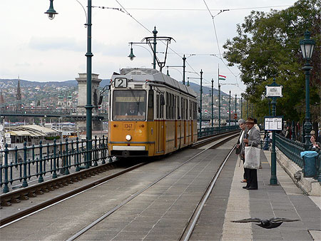 Tramway dans le centre ville