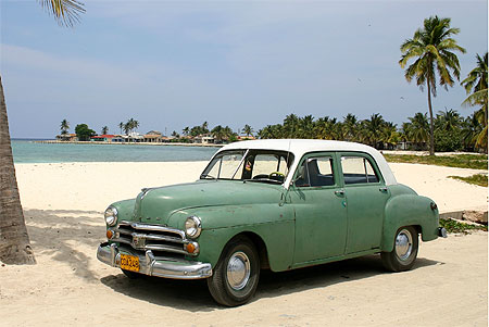 Vieille Dodge � la plage