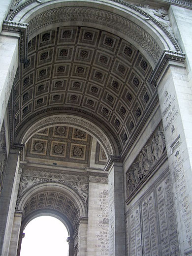 Les dessous de l'arc de triomphe