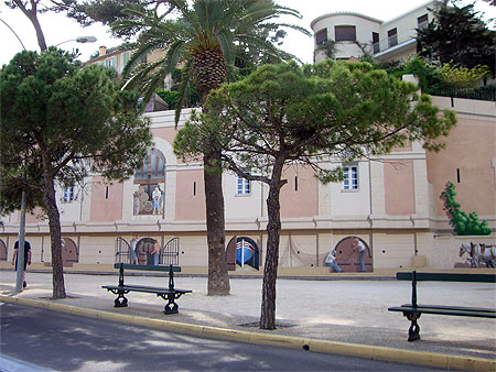 Trompe-l'oeil du terrain de boules