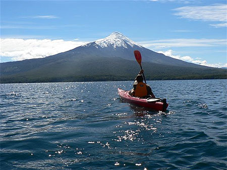 Kayak sur les flancs de l'Osorno