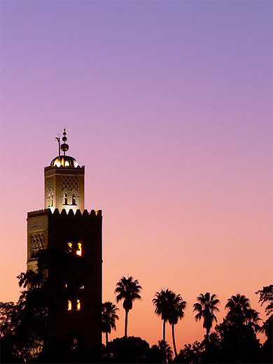 Coucher de soleil sur la Koutoubia