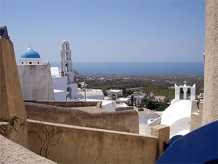 Vue sur la c�te est depuis Pyrgos