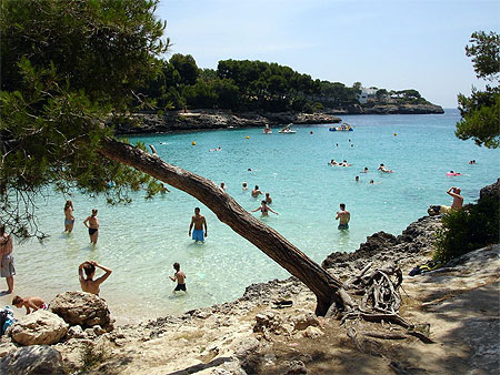 La plage de Cala Gran � Cala d'Or
