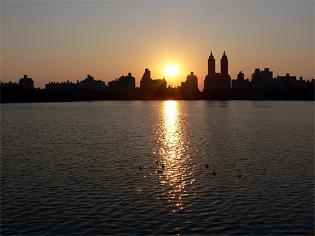 Central Park : coucher de soleil