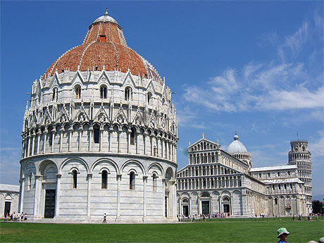 Baptist�re, Cath�drale et Campanile ... pench�