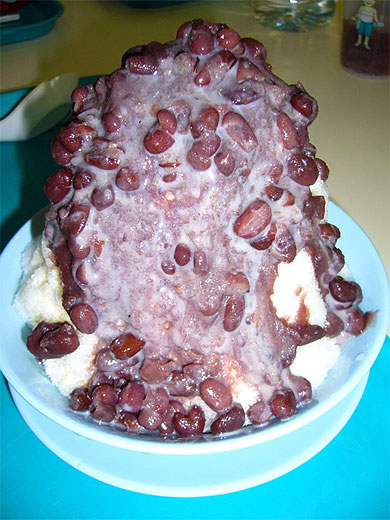 Dessert glac� aux haricots rouges