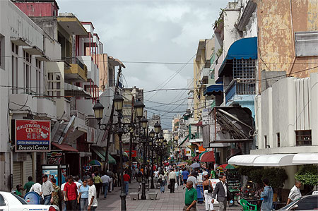 Rue Pi�tonne � Santo Domingo