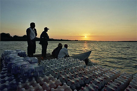 Coucher de soleil sur la Tsiribihina