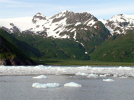 Glaciers en longeant la p�ninsule de Kena�