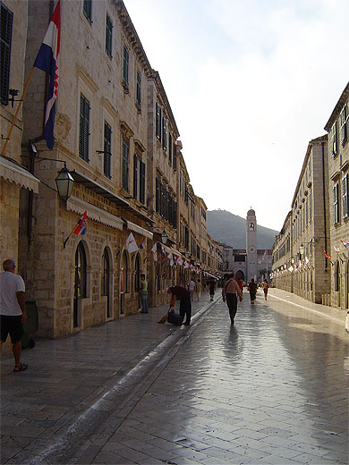 La stradun au petit matin