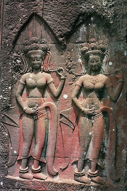 Les Apsaras, les nymphes du paradis.