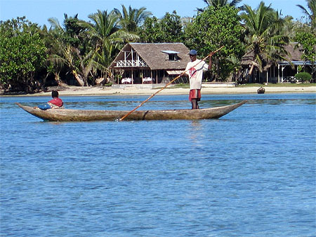 Moyen pratique pour se d�placer la pirogue