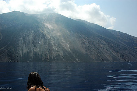 Stromboli, Sciarra del Fuocco (coul�e de lave s�ch�e face Ouest)