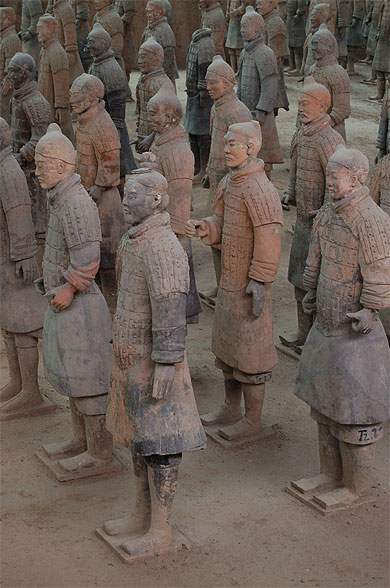 Soldats de l'arm�e de terre cuite � Xian