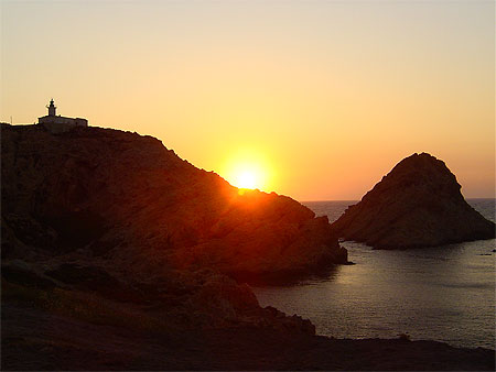 Coucher de soleil sur l'Ile Rousse