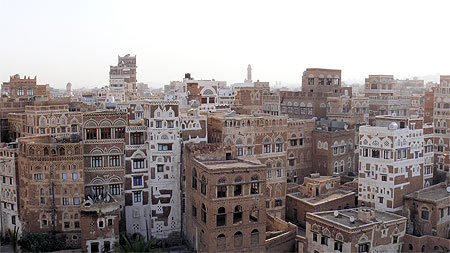 Vue sur Old Sanaa le matin