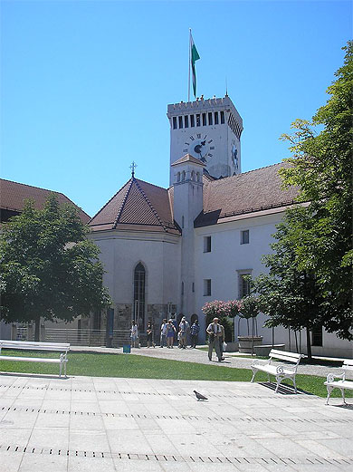 La cour int�rieure du ch�teau de Ljubljana