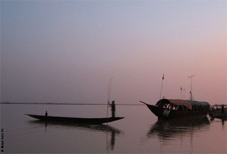 Fin de journ�e sur le fleuve Niger
