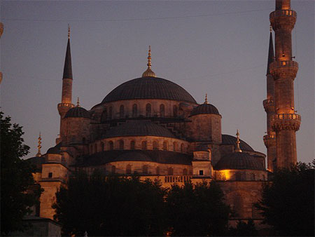 Coucher de soleil sur la mosqu�e bleue