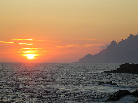 Coucher de soleil sur Scandola