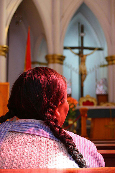 Dans l'�glise de Oruro...