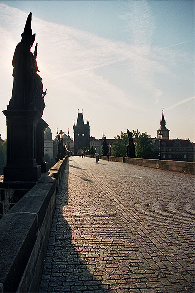 Lev� du soleil sur le Pont Charles