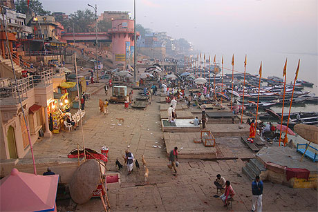 Ambiance sur les ghats de Varanasi 