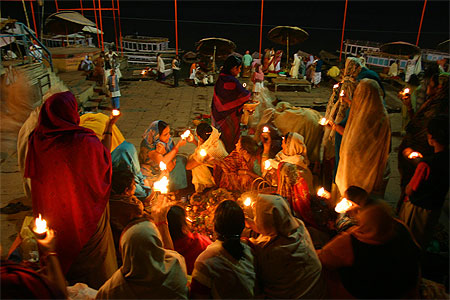 Ambiance sur les ghats de Varanasi 