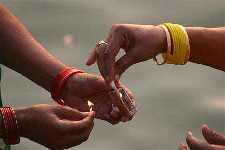 Ambiance sur les ghats de Varanasi 