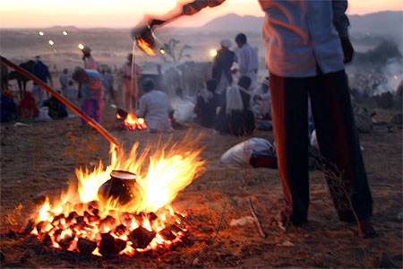 Lors de la foire aux chameaux de Pushkar