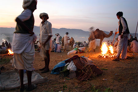 Lors de la foire aux chameaux de Pushkar
