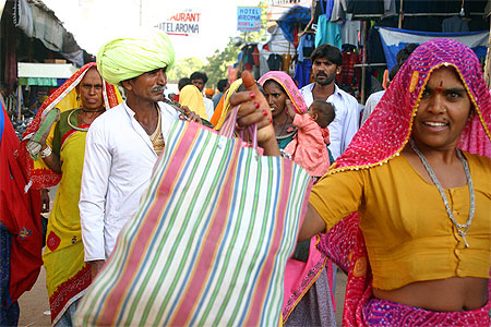 Lors de la foire aux chameaux de Pushkar