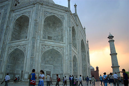 Sunset au Taj Mahal