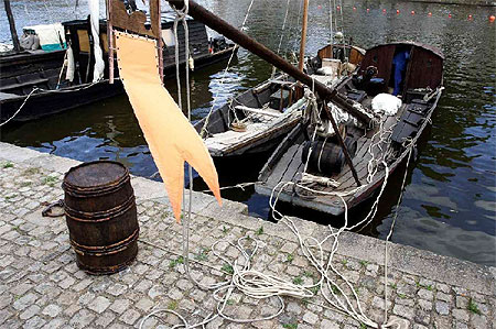 Gabares � quai