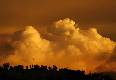 Couch� de soleil dans les nuages