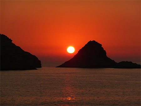 Coucher de soleil � l'Ile Rousse