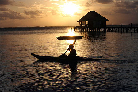 Coucher de soleil � Fakarava