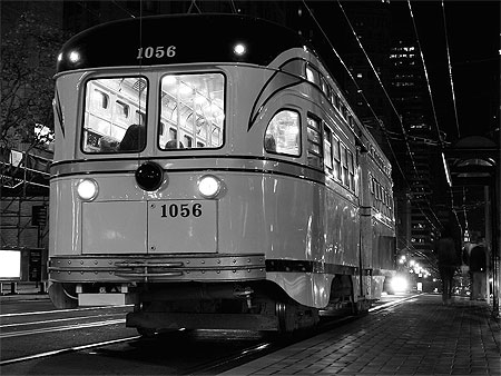 Tram by night