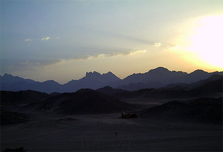 Le soleil se couche
