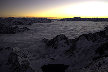 Coucher de  soleil au Pic