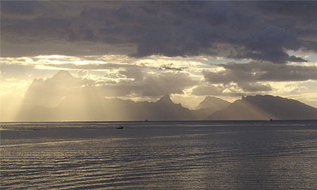Moorea, coucher de soleil
