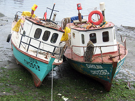 D�tail du port de Chonchi