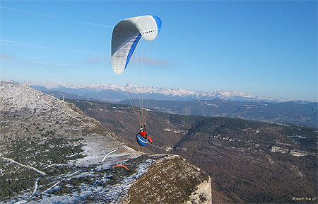 Cr�te de La Motte Chalancon, vue en Parapente