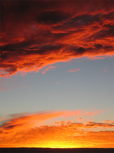 Coucher du Soleil sur la Quebrada de Jeria
