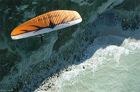 La mer au Cap Blanc Nez, vu en Parapente