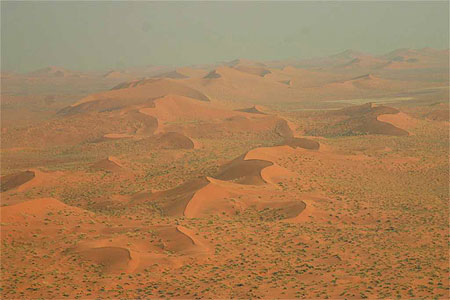 D�sert du Namib vu d'avion
