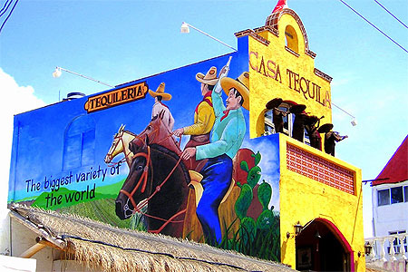 Une tequileria � Playa del Carmen