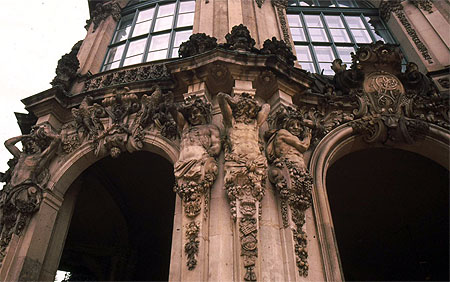 D�tail du pavillon du "Zwinger".